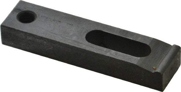 Gibraltar - 1/4" Stud, Medium Carbon Steel, Strap Clamp - 1/2" Travel, 2-1/2" OAL x 5/8" Wide x 3/8" High, Black Oxide Finish, Radius Nose - Apex Tool & Supply