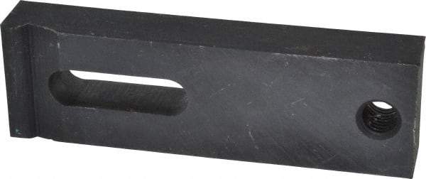 Gibraltar - 3/8" Stud, Medium Carbon Steel, Strap Clamp - 1" Travel, 4" OAL x 1-1/4" Wide x 5/8" High, Black Oxide Finish, Radius Nose - Apex Tool & Supply