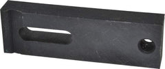 Gibraltar - 3/8" Stud, Medium Carbon Steel, Strap Clamp - 1" Travel, 4" OAL x 1-1/4" Wide x 5/8" High, Black Oxide Finish, Radius Nose - Apex Tool & Supply
