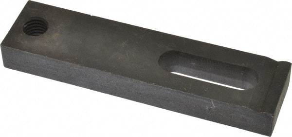 Gibraltar - 5/8" Stud, Medium Carbon Steel, Strap Clamp - 1-1/2" Travel, 6" OAL x 1-1/2" Wide x 3/4" High, Black Oxide Finish, Radius Nose - Apex Tool & Supply