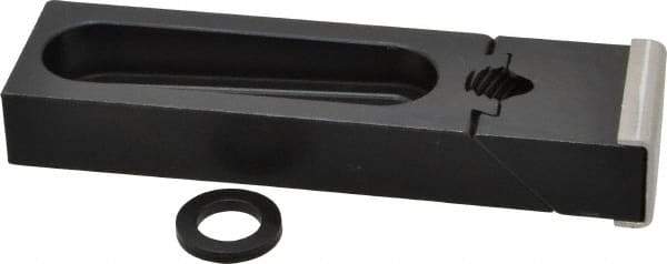 Gibraltar - 5-3/16" OAL x 1-1/2" Overall Width, Standard Grip Nose, Steel Manual Edge Clamp - Black Oxide Coating, 3/4" High, 1/2" Socket Cap Screw Slot, 2-1/2" Travel - Apex Tool & Supply