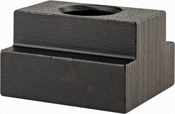 Gibraltar - 5/8-11 Tapped Through T Slot Nut - 11/16" Slot Width, 1-1/8 x 7/16" Base Width x Height, 1-1/4 x 3/4" OAL x Height - Apex Tool & Supply