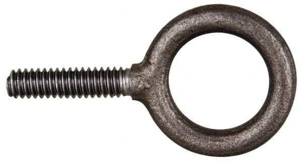Gibraltar - 28,000 Lb Capacity, Steel, 1-3/4 - 5 Thread, Fixed Lifting Eye Bolt - Fully Threaded, 3-3/4" Shank, 3-3/4" Thread Length, Shoulder - Apex Tool & Supply