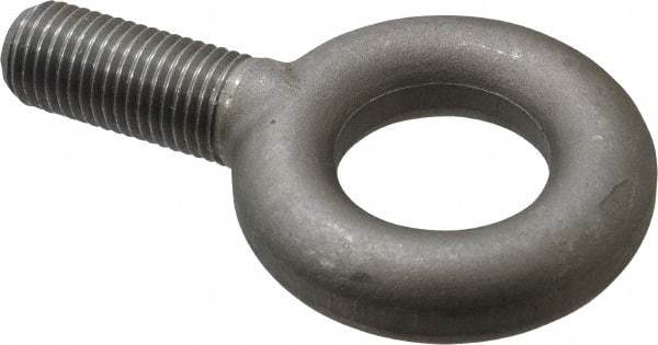 Gibraltar - 15,000 Lb Capacity, Steel, 1-1/4 - 7 Thread, Fixed Lifting Eye Bolt - Fully Threaded, 3" Shank, 3" Thread Length, No Shoulder - Apex Tool & Supply