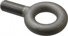 Gibraltar - 15,000 Lb Capacity, Steel, 1-1/4 - 7 Thread, Fixed Lifting Eye Bolt - Fully Threaded, 3" Shank, 3" Thread Length, No Shoulder - Apex Tool & Supply