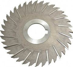 Made in USA - 5" Blade Diam x 1/8" Blade Thickness, 1-1/4" Hole, 36 Teeth, High Speed Steel Side Chip Saw - Staggered Tooth, Arbor Connection, Right Hand Cut, Uncoated - Apex Tool & Supply