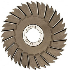 Made in USA - 6" Blade Diam x 3/16" Blade Thickness, 1-1/4" Hole, 40 Teeth, High Speed Steel Side Chip Saw - Staggered Tooth, Arbor Connection, Right Hand Cut, Uncoated, with Keyway - Apex Tool & Supply