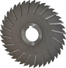 Made in USA - 6" Blade Diam x 1/4" Blade Thickness, 1-1/4" Hole, 40 Teeth, High Speed Steel Side Chip Saw - Staggered Tooth, Arbor Connection, Right Hand Cut, Uncoated - Apex Tool & Supply