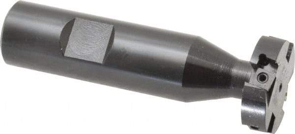 Cutting Tool Technologies - 5/16 Inch Cutting Width, 1.14 Inch Cutting Diameter, 4 Cutter Inserts, 3/4 Inch Shank Diameter, 1215 Insert Style, Indexable Keyseat Cutter - Inch Long Shank - Apex Tool & Supply