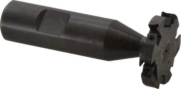 Cutting Tool Technologies - 1/4 Inch Cutting Width, 1.39 Inch Cutting Diameter, 6 Cutter Inserts, 3/4 Inch Shank Diameter, 1215 Insert Style, Indexable Keyseat Cutter - Inch Long Shank - Apex Tool & Supply
