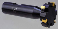 Cutting Tool Technologies - 3/8 Inch Cutting Width, 1.39 Inch Cutting Diameter, 6 Cutter Inserts, 3/4 Inch Shank Diameter, 1215 Insert Style, Indexable Keyseat Cutter - Inch Long Shank - Apex Tool & Supply