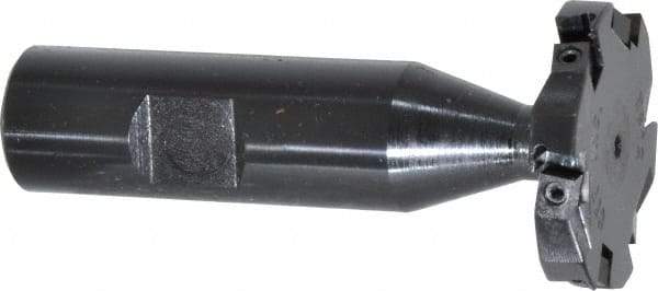 Cutting Tool Technologies - 1/4 Inch Cutting Width, 1.515 Inch Cutting Diameter, 6 Cutter Inserts, 3/4 Inch Shank Diameter, 1215 Insert Style, Indexable Keyseat Cutter - Inch Long Shank - Apex Tool & Supply