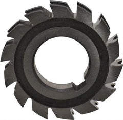 Made in USA - 3/32" Radius, 3/16" Circle Diam, 2-1/4" Diam x 0.385" Wide Cut, High Speed Steel Concave Radius Cutter - 2-1/4" OAL, Arbor Connection, Uncoated, Form Relieved, 10 Teeth - Apex Tool & Supply