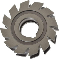 Made in USA - 1/4" Radius, 1/2" Circle Diam, 3" Diam x 0.822" Wide Cut, High Speed Steel Concave Radius Cutter - 3" OAL, Arbor Connection, Uncoated, Form Relieved, 10 Teeth - Apex Tool & Supply