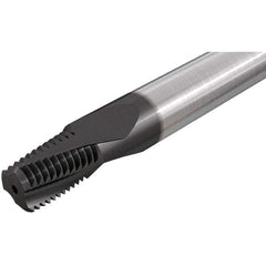 Iscar - 1 - 11-1/2 NPT, 3/4" Cutting Diam, 4 Flute, Solid Carbide Helical Flute Thread Mill - Internal/External Thread, 1.17" LOC, 4" OAL, 3/4" Shank Diam - Apex Tool & Supply