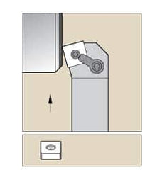 Kennametal - MSKN, Right Hand Cut, 15° Lead Angle, 1-1/4" Shank Height x 1-1/4" Shank Width, Negative Rake Indexable Turning Toolholder - 6" OAL, SN..54. Insert Compatibility, Series Kenloc - Apex Tool & Supply