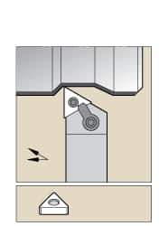 Kennametal - MTAN, Right Hand Cut, 3° Lead Angle, 1-1/4" Shank Height x 1-1/4" Shank Width, Negative Rake Indexable Turning Toolholder - 6" OAL, TN..54. Insert Compatibility, Series Kenloc - Apex Tool & Supply
