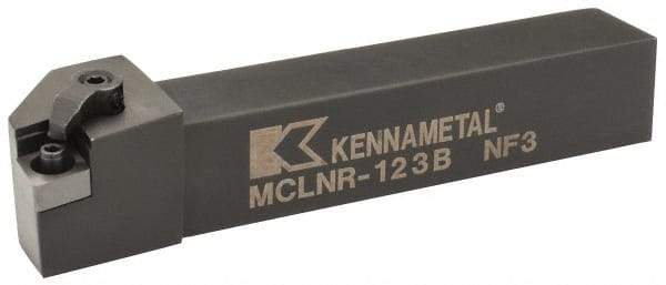 Kennametal - MCLN, Right Hand Cut, 5° Lead Angle, 3/4" Shank Height x 3/4" Shank Width, Negative Rake Indexable Turning Toolholder - 4-1/2" OAL, CN..32. Insert Compatibility, Series Kenloc - Apex Tool & Supply