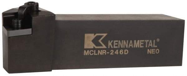 Kennametal - MCLN, Right Hand Cut, 5° Lead Angle, 1-1/2" Shank Height x 1-1/2" Shank Width, Negative Rake Indexable Turning Toolholder - 6" OAL, CN..64. Insert Compatibility, Series Kenloc - Apex Tool & Supply