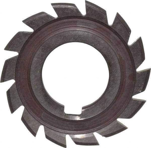 Made in USA - 1/16" Radius, 1/8" Circle Diam, 2-1/4" Cutter Diam, Arbor Connection, Convex Radius Cutter - High Speed Steel, Uncoated, Form Relieved, 12 Teeth - Apex Tool & Supply