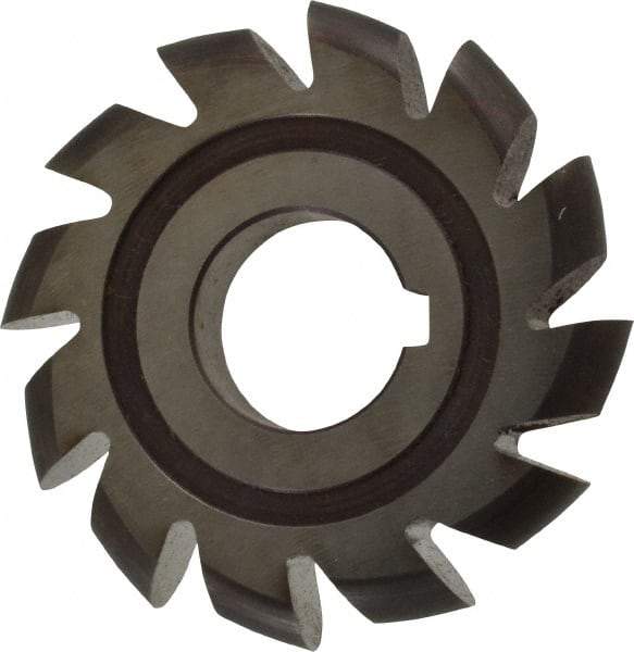 Made in USA - 1/4" Radius, 1" Circle Diam, 3" Cutter Diam, Arbor Connection, Convex Radius Cutter - High Speed Steel, Uncoated, Form Relieved, 12 Teeth - Apex Tool & Supply