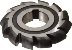 Made in USA - 5/16" Radius, 5/8" Circle Diam, 3-1/2" Cutter Diam, Arbor Connection, Convex Radius Cutter - High Speed Steel, Uncoated, Form Relieved, 12 Teeth - Apex Tool & Supply