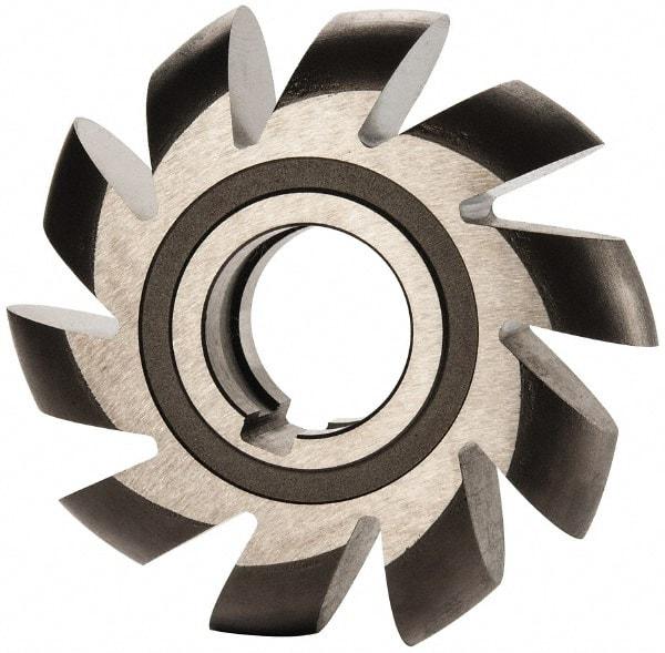 Made in USA - 1/2" Radius, 1" Circle Diam, 3-1/4" Cutter Diam, Arbor Connection, Convex Radius Cutter - High Speed Steel, Uncoated, Form Relieved, 12 Teeth - Apex Tool & Supply