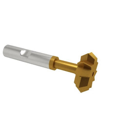 Made in USA - 3/4° 3/4" Cut Diam, 1/4" Cut Width, 3/8" Shank, High Speed Steel Double-Angle Cutter - Apex Tool & Supply