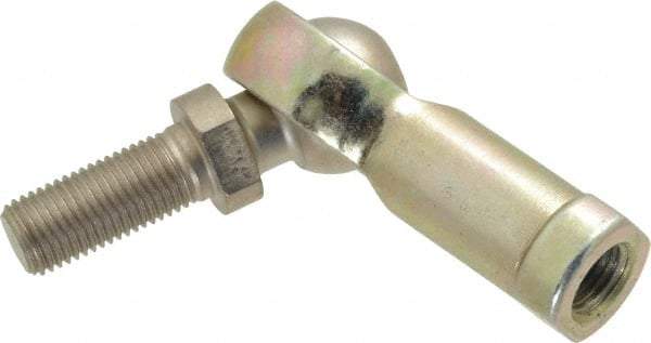 Alinabal - 3/8" ID, 1" Max OD, 3,250 Lb Max Static Cap, Spherical Rod End - 3/8-24 RH, 0.562" Shank Diam, 15/16" Shank Length, Steel with Molded Nyloy Raceway - Apex Tool & Supply