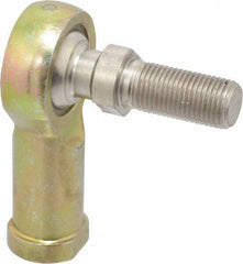 Alinabal - 1/2" ID, 1.3333" Max OD, 6,400 Lb Max Static Cap, Spherical Rod End - 1/2-20 RH, 3/4" Shank Diam, 1-3/16" Shank Length, Steel with Molded Nyloy Raceway - Apex Tool & Supply