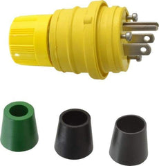 Value Collection - 125 Volt, 15 Amp, 5-15 Configuration, Industrial Grade, Self Grounding Plug - 2 Poles, IP67 - Apex Tool & Supply
