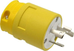 Value Collection - 277 VAC, 20 Amp, L7-20 NEMA, Straight, Ungrounded, Industrial Grade Plug - 2 Pole, 3 Wire, 1 Phase, Rubber, Yellow - Apex Tool & Supply