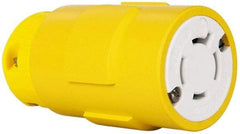 Value Collection - 125/250 VAC, 20 Amp, L14-20 NEMA, Straight, Ungrounded, Industrial Grade Connector - 3 Pole, 4 Wire, 1 Phase, Rubber, Yellow - Apex Tool & Supply