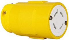 Value Collection - 600 VAC, 30 Amp, L17-30 NEMA, Straight, Ungrounded, Industrial Grade Connector - 3 Pole, 4 Wire, Rubber, Yellow - Apex Tool & Supply