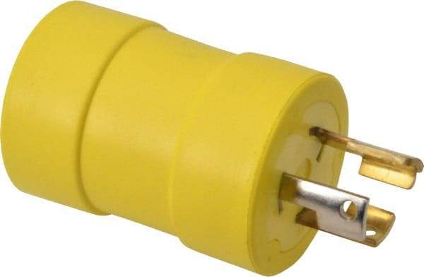 Woodhead Electrical - 1 Outlet, 125 VAC, 15 Amp, Yellow, Single Outlet Adapter - 5-15R, L5-15 NEMA Configuration, CSA Certified, CSA File LR6837, UL File E10176, UL Listed - Apex Tool & Supply