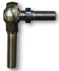 Alinabal - 7/16" ID, 1-1/8" Max OD, 3,800 Lb Max Static Cap, Spherical Rod End - 7/16-20 RH, 5/8" Shank Diam, 1-3/8" Shank Length, Steel with Steel Raceway - Apex Tool & Supply