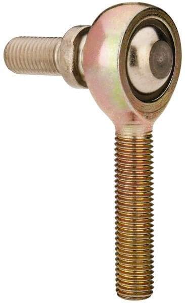 Alinabal - 5/16" ID, 7/8" Max OD, 2,800 Lb Max Static Cap, Spherical Rod End - 5/16-24 LH, 0.437" Shank Diam, 1-1/4" Shank Length, Steel with Molded Nyloy Raceway - Apex Tool & Supply