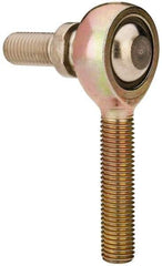 Alinabal - 5/16" ID, 7/8" Max OD, 2,800 Lb Max Static Cap, Spherical Rod End - 5/16-24 LH, 0.437" Shank Diam, 1-1/4" Shank Length, Steel with Molded Nyloy Raceway - Apex Tool & Supply
