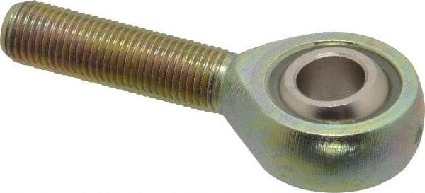 Alinabal - 3/8" ID, 1" Max OD, 3,200 Lb Max Static Cap, Spherical Rod End - 3/8-24 RH, 0.562" Shank Diam, 1-1/4" Shank Length, Steel with Molded Nyloy Raceway - Apex Tool & Supply