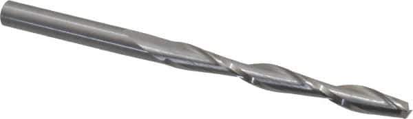 Onsrud - 1/4" Cutting Diam x 2-1/4" Length of Cut, 2 Flute, Upcut Spiral Router Bit - Uncoated, Right Hand Cut, Solid Carbide, 4" OAL x 1/4" Shank Diam, Double Edge, 25° Helix Angle - Apex Tool & Supply