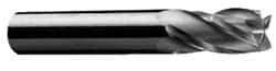 Onsrud - 3/8" Cutting Diam x 5/8" Length of Cut, 4 Flute, Downcut Spiral Router Bit - Uncoated, Right Hand Cut, Solid Carbide, 3" OAL x 3/8" Shank Diam, Four Edge, 30° Helix Angle - Apex Tool & Supply