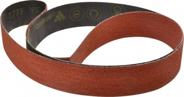 3M - 2" Wide x 72" OAL, 36 Grit, Ceramic Abrasive Belt - Ceramic, Very Coarse, Coated, YF Weighted Cloth Backing, Wet/Dry, Series 777F - Apex Tool & Supply