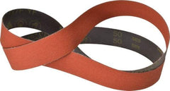 3M - 2" Wide x 72" OAL, 50 Grit, Ceramic Abrasive Belt - Ceramic, Coarse, Coated, YF Weighted Cloth Backing, Wet/Dry, Series 777F - Apex Tool & Supply