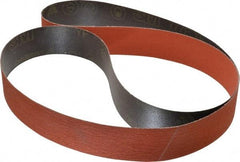 3M - 2" Wide x 72" OAL, 80 Grit, Ceramic Abrasive Belt - Ceramic, Medium, Coated, YF Weighted Cloth Backing, Wet/Dry, Series 777F - Apex Tool & Supply