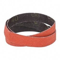 3M - 1" Wide x 42" OAL, 40 Grit, Ceramic Abrasive Belt - Ceramic, Coarse, Coated, YF Weighted Cloth Backing, Wet/Dry, Series 777F - Apex Tool & Supply