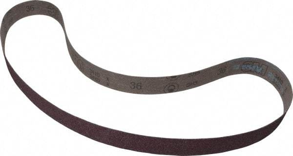 3M - 1-1/2" Wide x 60" OAL, 36 Grit, Aluminum Oxide Abrasive Belt - Aluminum Oxide, Very Coarse, Coated, X Weighted Cloth Backing, Series 341D - Apex Tool & Supply