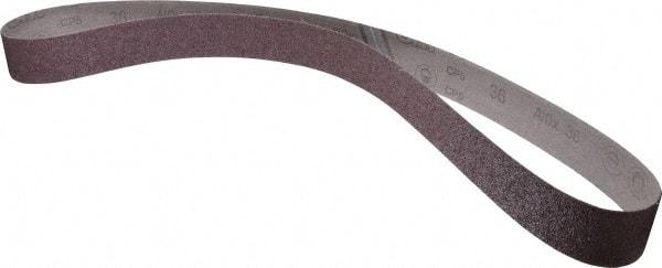 3M - 2" Wide x 60" OAL, 36 Grit, Aluminum Oxide Abrasive Belt - Aluminum Oxide, Very Coarse, Coated, X Weighted Cloth Backing, Series 341D - Apex Tool & Supply
