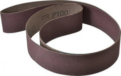 3M - 2" Wide x 60" OAL, 100 Grit, Aluminum Oxide Abrasive Belt - Aluminum Oxide, Fine, Coated, X Weighted Cloth Backing, Series 341D - Apex Tool & Supply