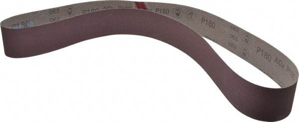 3M - 2-1/2" Wide x 60" OAL, 180 Grit, Aluminum Oxide Abrasive Belt - Aluminum Oxide, Very Fine, Coated, X Weighted Cloth Backing, Series 341D - Apex Tool & Supply