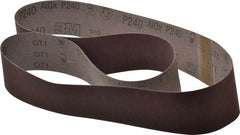 3M - 2-1/2" Wide x 60" OAL, 240 Grit, Aluminum Oxide Abrasive Belt - Aluminum Oxide, Very Fine, Coated, X Weighted Cloth Backing, Series 341D - Apex Tool & Supply